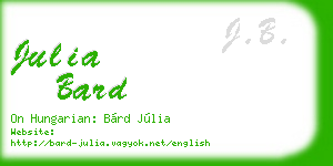 julia bard business card